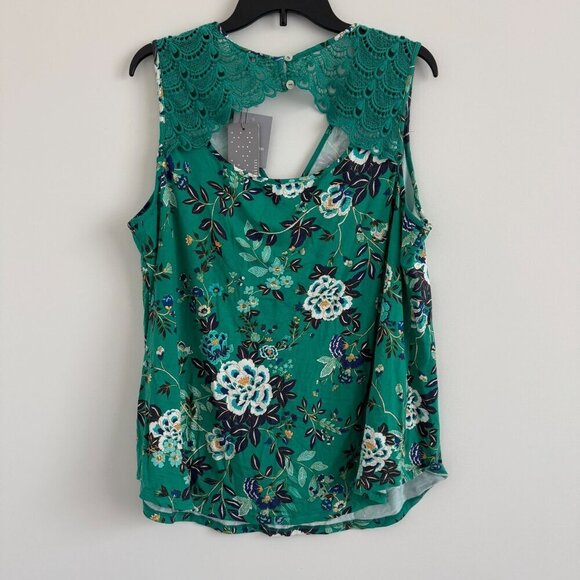 Daniel Rainn Women Sleeveless With Lace Back Design Top Blouse Size 1X - Picture 2 of 10